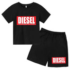 pour enfantsEnsembles de vêtements pour enfants, mode décontractée d'été, imprimés, 2 pièces, t-shirts + pantalons respirants, 2