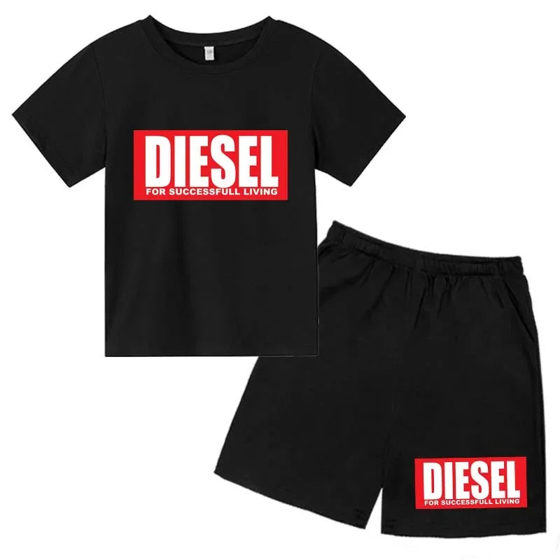 pour enfantsEnsembles de vêtements pour enfants, mode décontractée d'été, imprimés, 2 pièces, t-shirts + pantalons respirants, 2