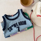 2026 Summer New Children Sleeveless T Shirts Cotton Toddler Girls Casual Vest Baby Thin Letter Print T Shirts Kids Clothes
