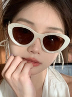 Retro Concave Cat Eye Sunglasses Women Fashion Brand Designer New Sun Glasses Cateye Eyeglasses Shadow for Female