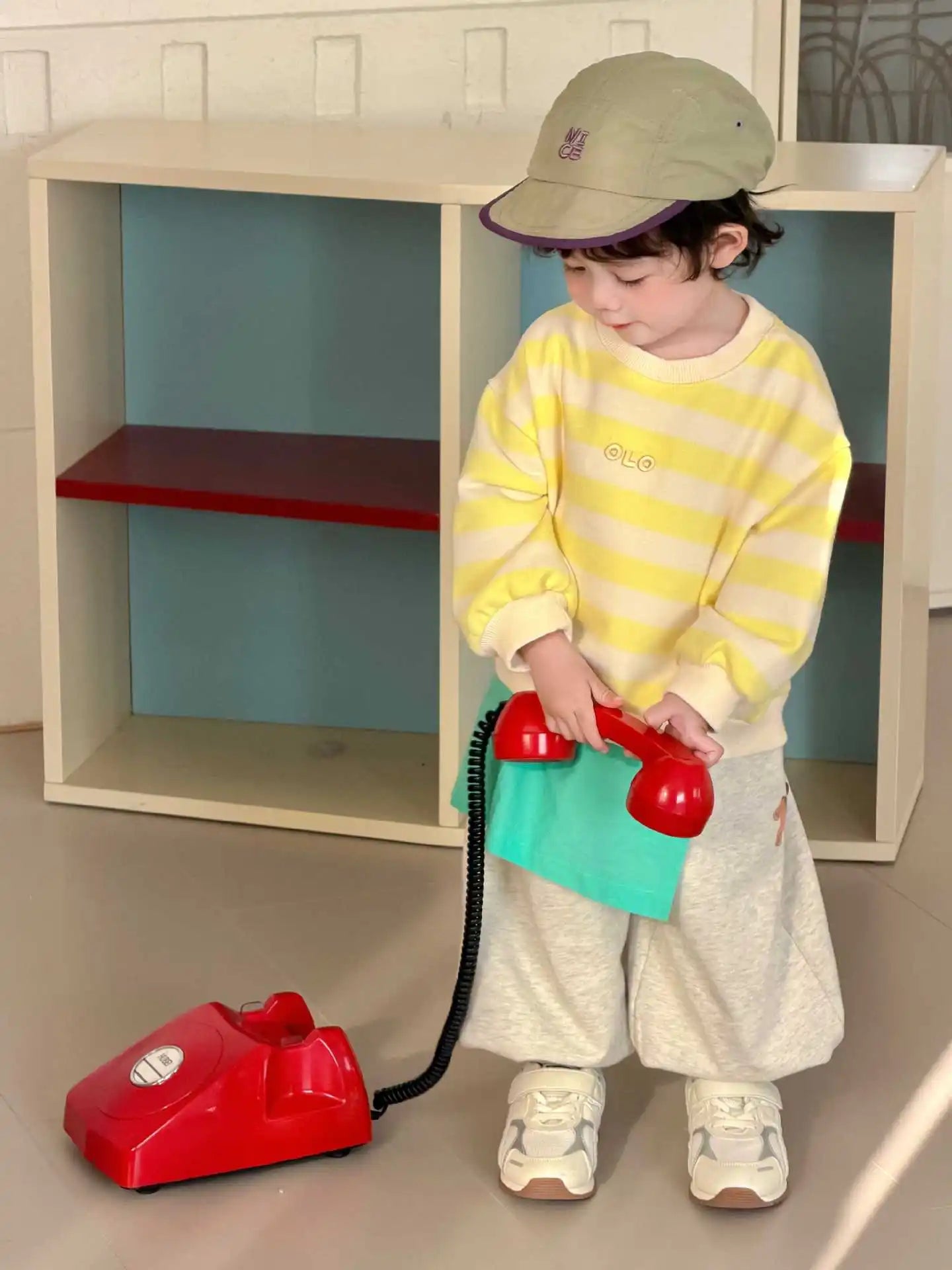 2026 Spring New Baby Long Sleeve Sweatshirt Boys Casual Striped Pullover Infant Girls Cotton Loose Tops Toddler Clothes