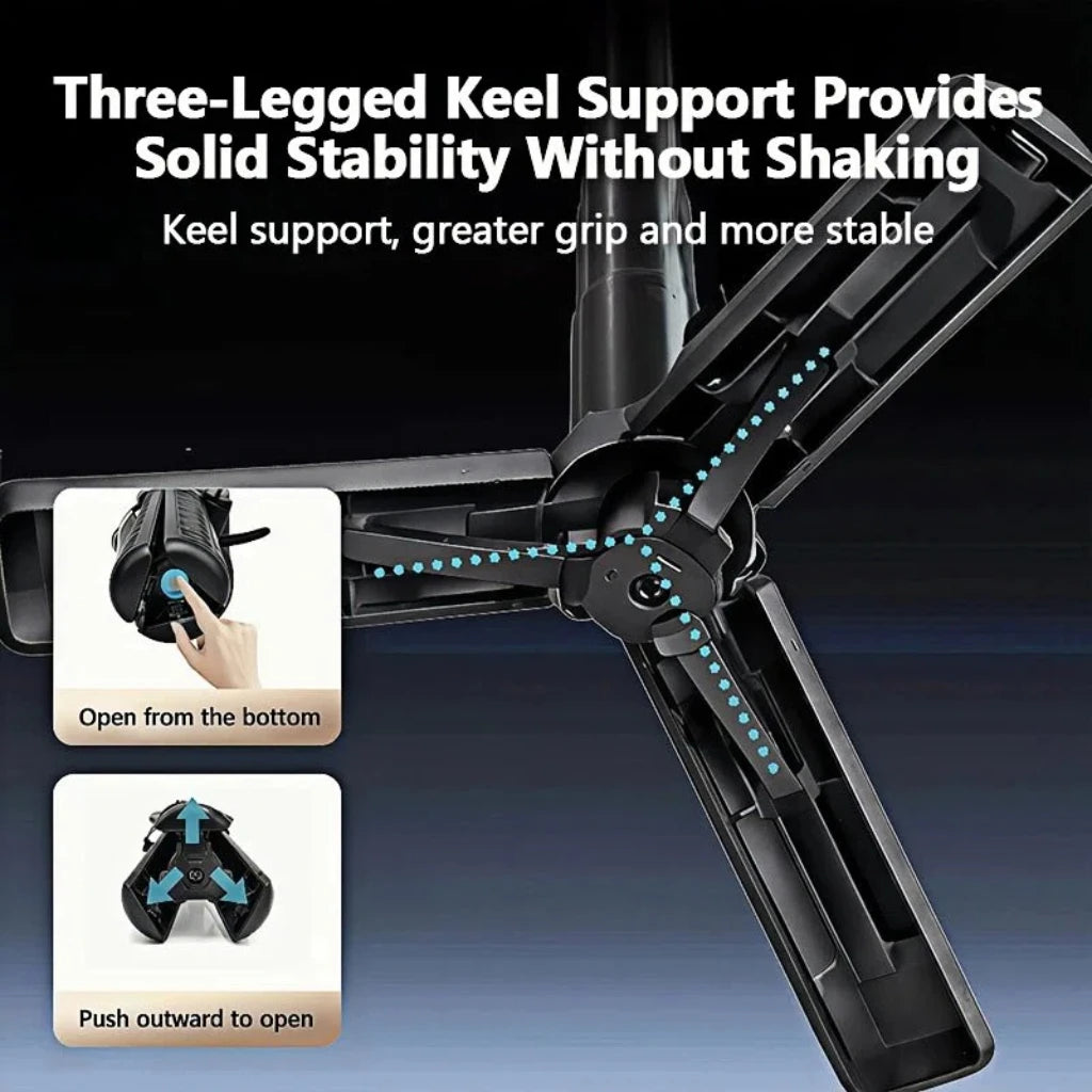 4-in-1 Multifunctional Magnetic mini Selfie Stick with 360° Rotation Wireless Bluetooth Control Magnetic Phone Holder