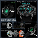 New GPS Track Smart Watch Men AMOLED HD Screen Outdoor Sports Fitness Heart Rate NFC IP68 Waterproof Bluetooth Call Smart Watch