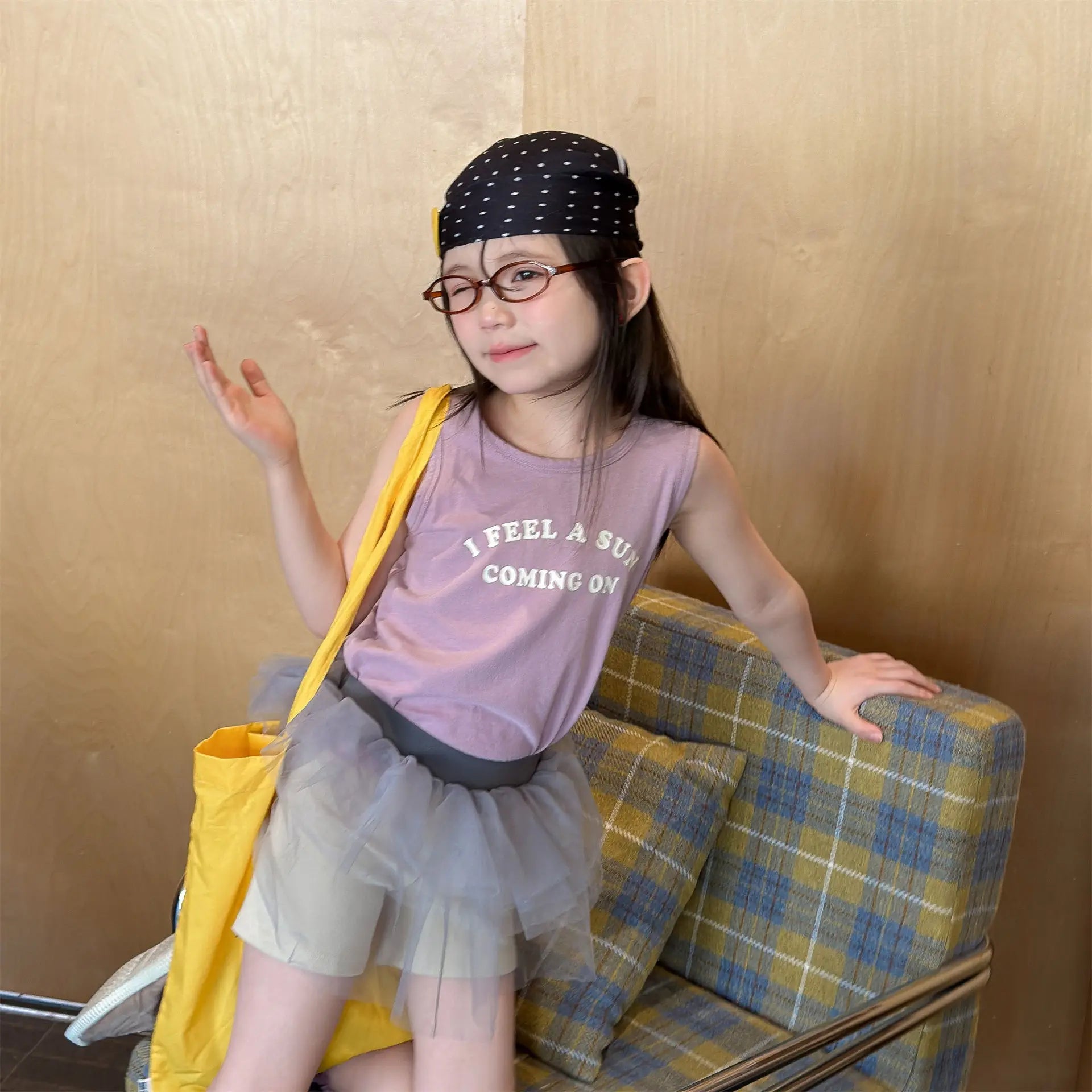 2026 Summer New Children Sleeveless T Shirts Cotton Boys Girls Letter Print Loose Vest Baby Thin Casual Tops Kids Clothes