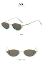 Vintage Half Frame Cat Eye Sunglasses Women Fashion Metal Glasses Punk Trendy Sun Glasses Female Shades for Famale Eyewear Uv400