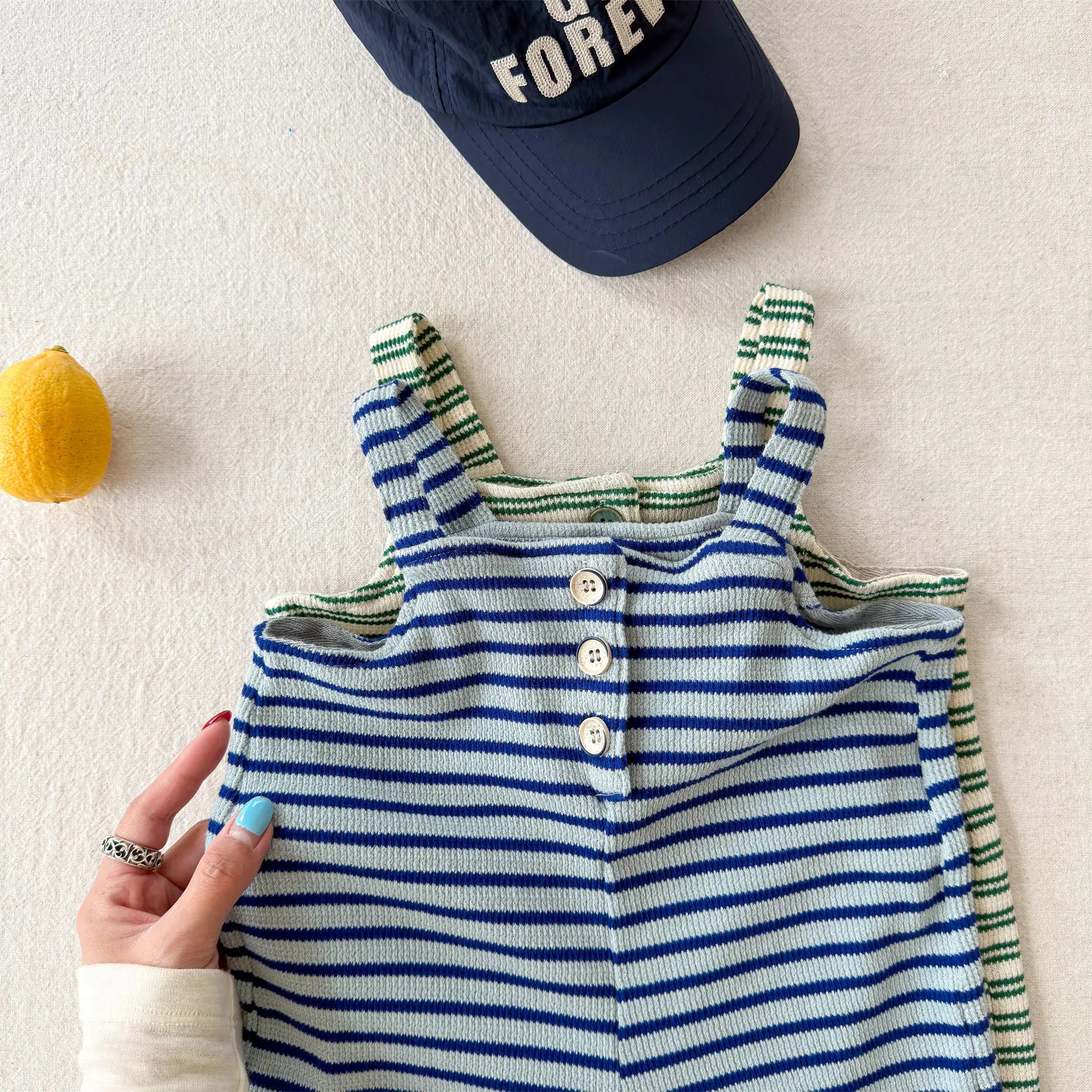 2026 Summer New Children Loose Casual Overalls Toddler Girls Sling Jumpsuit Cotton Boys Thin Striped Strap Shorts Kids Clothes