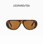 Retro Large Sunglasses for Women Fashionable Wide Legs New Large Frame Sunglasses Gradient Color Personalized Glasses Goggles