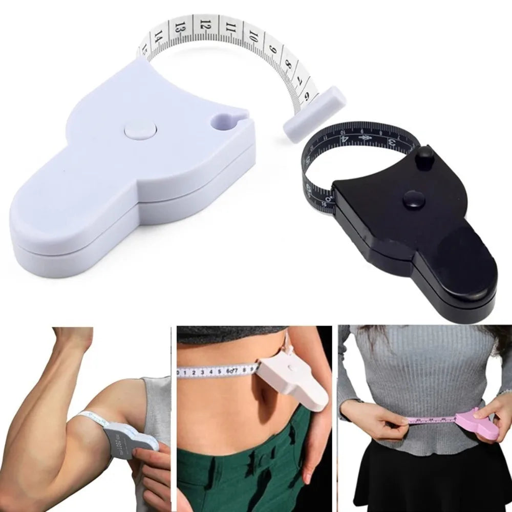 1Pc Portable Fitness Telescopic Health Tape Measure With Handle Torch Y-shaped Tape Measure Waist Circumference Tape Measure