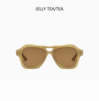 Retro Double Beam Large Frame Sunglasses for Women New Retro Fashion Brand Square Sun Glasses Eyeglasses Men Lentes De Sol Mujer
