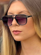 Vintage Big Square Sunglasses Women Men Brand Designer Unisex Sun Glasses Black Frame Shades Male Female Eyewear UV400