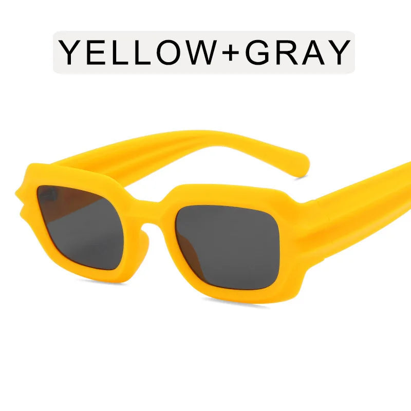 Punk Square Sunglasses 2022 New Ripple Funny Sunglasses Bump Cyberpunk Sunglasses Trendy Hip Hop Glasses UV400