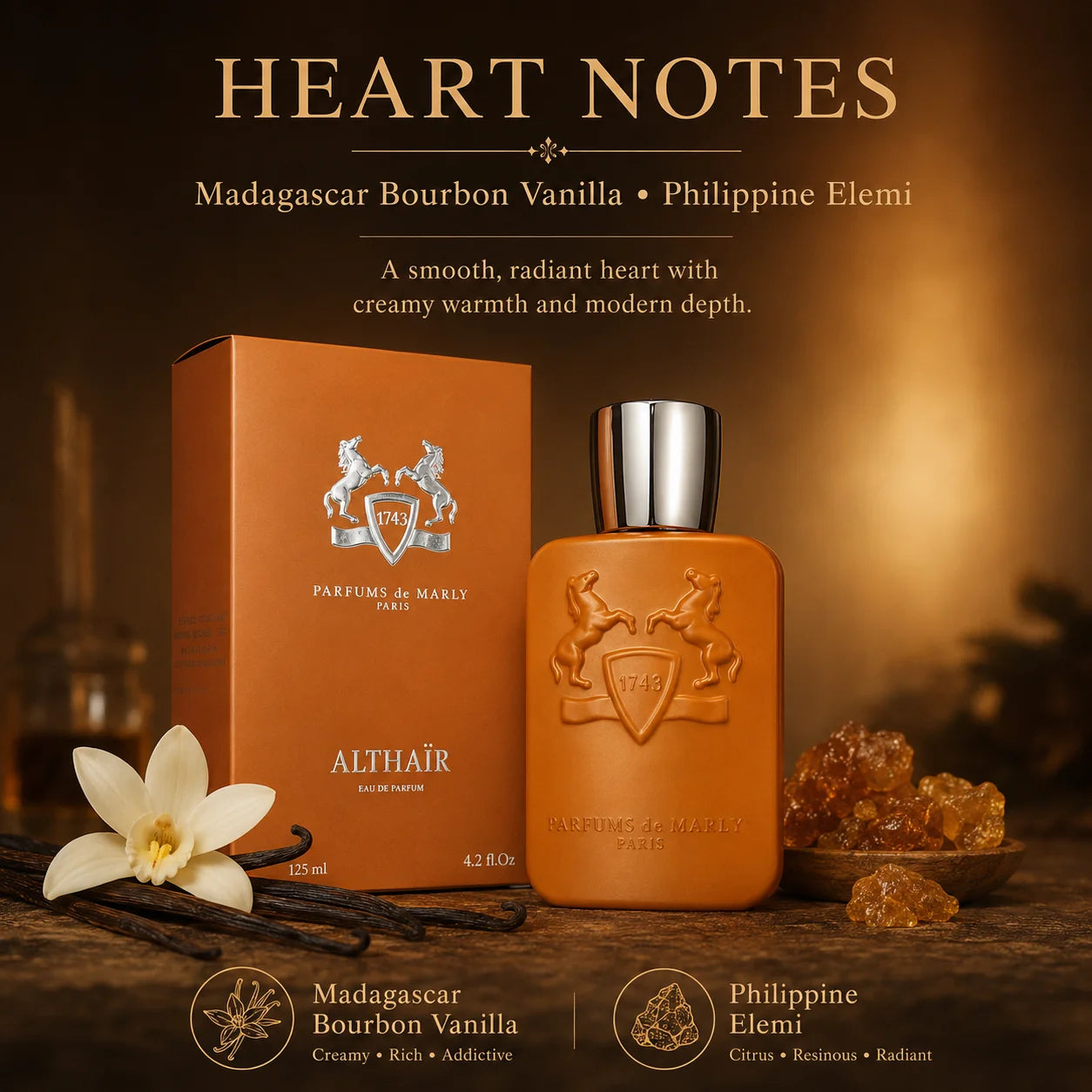 Parfums de Marly Althaïr Eau de Parfum 125ml 4.2 Fl Oz Orange Flower Cinnamon Elemi Guaiac Wood Praline Musk Unisex Fragrance