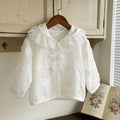 2026 Summer New Children Long Sleeve Coat Girls Flower Lace Embroidery Sunscreen Clothing Kids Toddler Hooded Cardigan Jacket