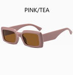 2022 Pink Shades Women Small Sunglasses Black Fashion Square Glasses Vintage Retro Green Glasses Female Unisex Oculos Feminino