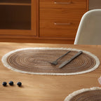 Set of 4 Oval Placemats Heat-resistant Table Mats Washable Non-slip Dining Table Mats