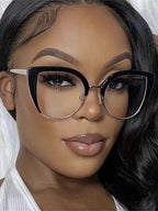 Quality Cat Eye Half Frame Oversized Frame Glasses Anti-blue Light 2023 New Glasses Frame Ins Retro Trend Fashion Glasses 2023