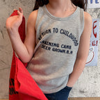 2026 Summer New Children Sleeveless T Shirts Cotton Boys Girls Letter Print Vest Toddler Fashion Casual Tops Kids Clothes