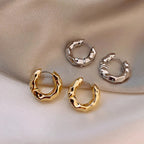 New Hot Sell Trendy Plated Gold Color Circle Earrings for Women Ear Hoop Earring Classic Jewelry