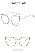 2023 Luxury Metal Women Cat Eye Optical Glasses Frame for Women Clear Fashion Transparent Fashion Computer Hollow Eyeglasses