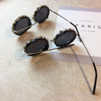 Diamond Crystal Round Sunglasses Women Luxury Brand Designer Glasses Eyeglasses Female Big Frames Shades Eyewear Vintage UV400
