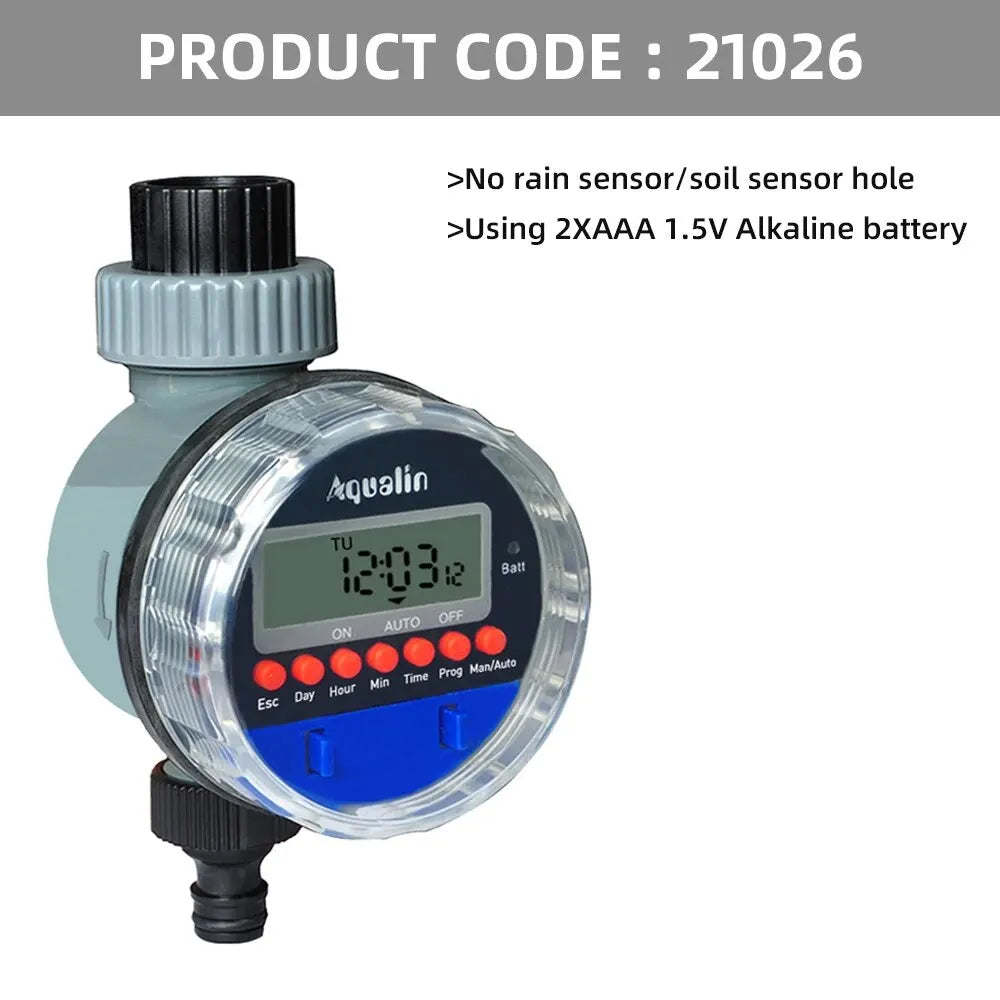 LCD Display Watering Timer Electronic Home Garden Ball Valve 0 Pressure Water Timer For Garden Irrigation Controller