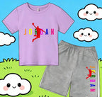 Children's Summer Sports Clothing T-shirts, Short Sleeves and Shorts for Boys and Girls Sports Outfits for Children Aged 3 to 13