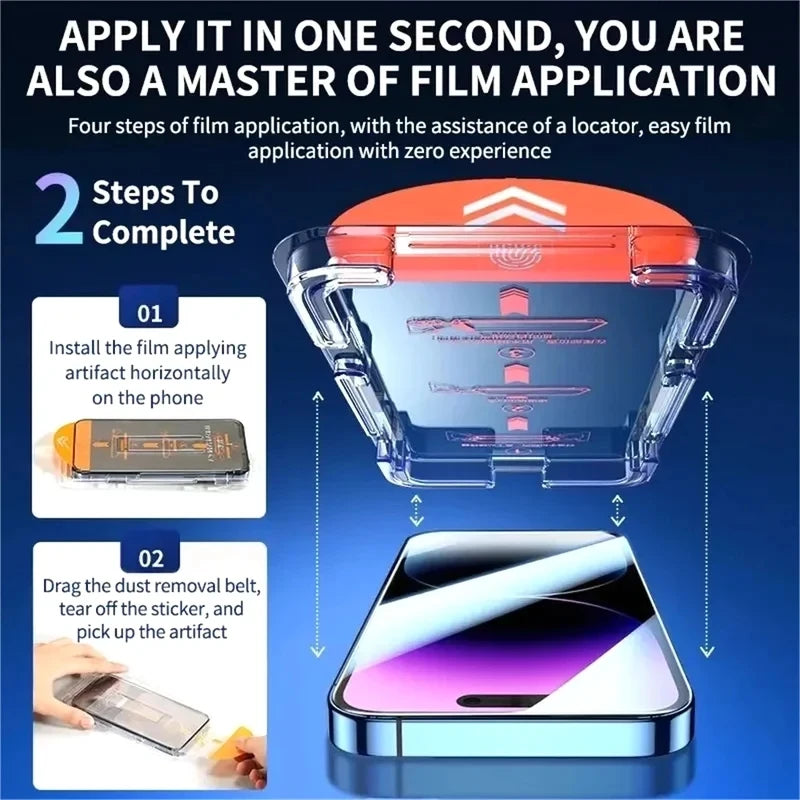 1-3PCS Oleophobic Coating Privacy Screen Protector for iPhone 17 Pro Max 15 14 13 12 11 16 XR X XS 7 8 Plus Anti-Spy Protector