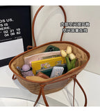 Handmade Beach Vacation Straw Woven Bag For Women Single-Shoulder Summer Straw Beach Bags Shopper Baskets Bohemian Large Tote Ba
