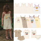 2026 KS Summer Baby Girls Cotton Slip Dresses Cherry T Shirts + Shorts Suits Sets Kids Clothes Girls Sequin Tank Dress Top 1-9Y