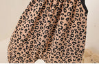 Summer Baby Girls Leopard Print Jumpsuit Infant Sleeveless Suspender One Pieces Bow Decor 0-3Y Toddler Romper Clothes