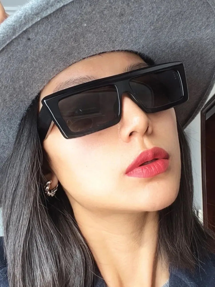 Square Vintage Sunglasses Women Men Brand Designer Retro Sun Glasses Female Fashion Cat Eye Shadow for Female Oculos De Sol