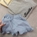 2026 Summer New Girls Cute Lace Shorts Solid Toddler Casual Shorts Cotton Children Versatile Loose Shorts Kids Clothes