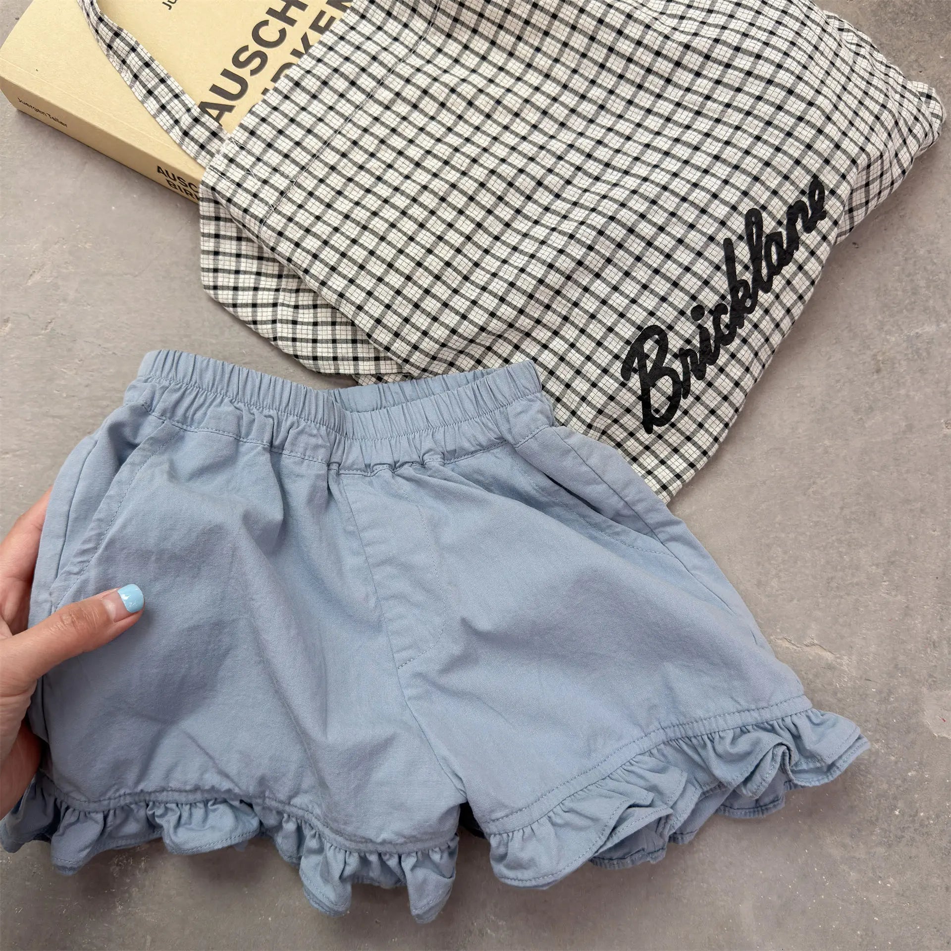 2026 Summer New Girls Cute Lace Shorts Solid Toddler Casual Shorts Cotton Children Versatile Loose Shorts Kids Clothes
