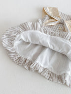 2026 Summer New Girls Preppy Style Striped Vest Dress Cotton Baby Girl Sailor Collar Sleeveless Dress Infant Toddler Clothes