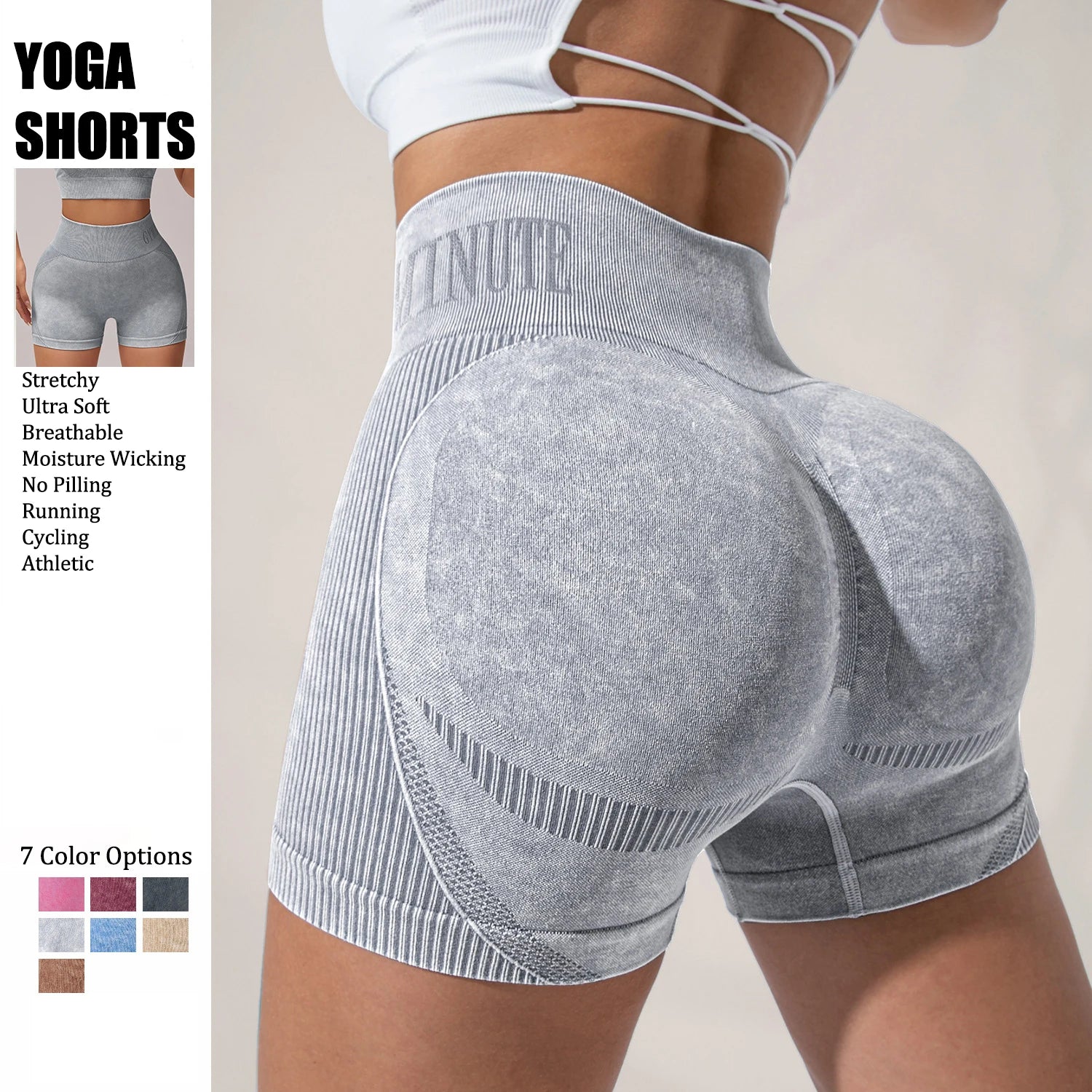 Women's Yoga Shorts High Waist Workout Shorts Fitness Yoga Lift Butt Fitness Ladies Yoga Gym Running Short Pants Sportswear