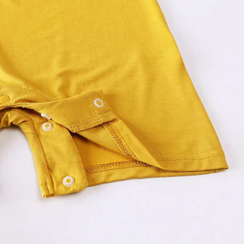 Summer Thin Baby Clothes 0-2Y Girls Boys Infant Solid Color Romper Newborn Short Sleeved Jumpsuit Toddler One Piece