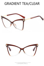 Cat Eye Oversized Glasses Frame TR90 Glasses Personality Fashion Butterfly Computer Glasses Triangle Eyewear 2024