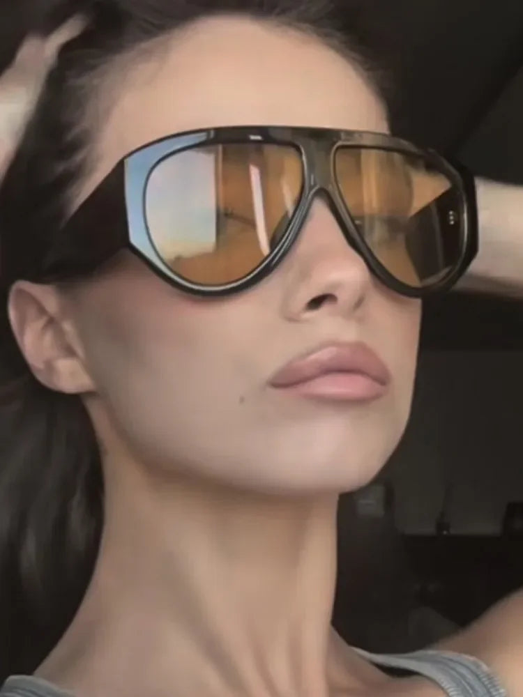 Fashion Oversized Hip Hop Sunglasses Men Women Shades Brand Designer Sun Glasses Trend Male Punk Eyewear Female UV400
