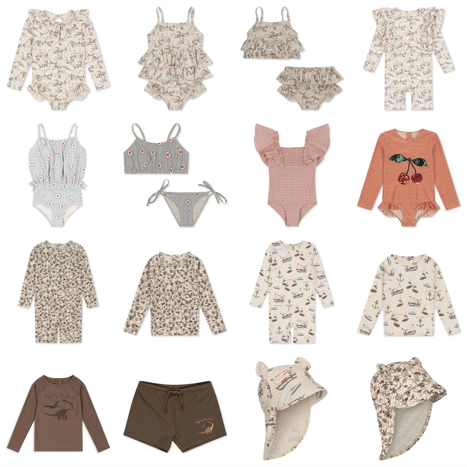 2025 Summer Baby Girls KS Swimwear Sets One Piece Kids swan Swimsuits Holiday Outwear Toddler Girl Sequin Swim Bikini Shorts Cap