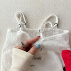 2026 Summer New Children Sleeveless Loose T Shirts Cotton Girls Versatile Sling Vest Toddler Thin Casual Tops Kids Clothes