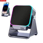 (upgraded)5 In 1 Auto-induction 5000mAh Wireless Induction Speaker 8 RGB Lights HIFI Sound Portable Bluetooth Phone Holder Gifts