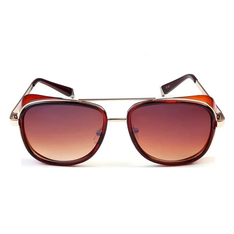 Fashion Steampunk Sunglasses Men Brand Mirror Designer Sun Glasses for Women Punk Vintage Red Sunglasses UV400
