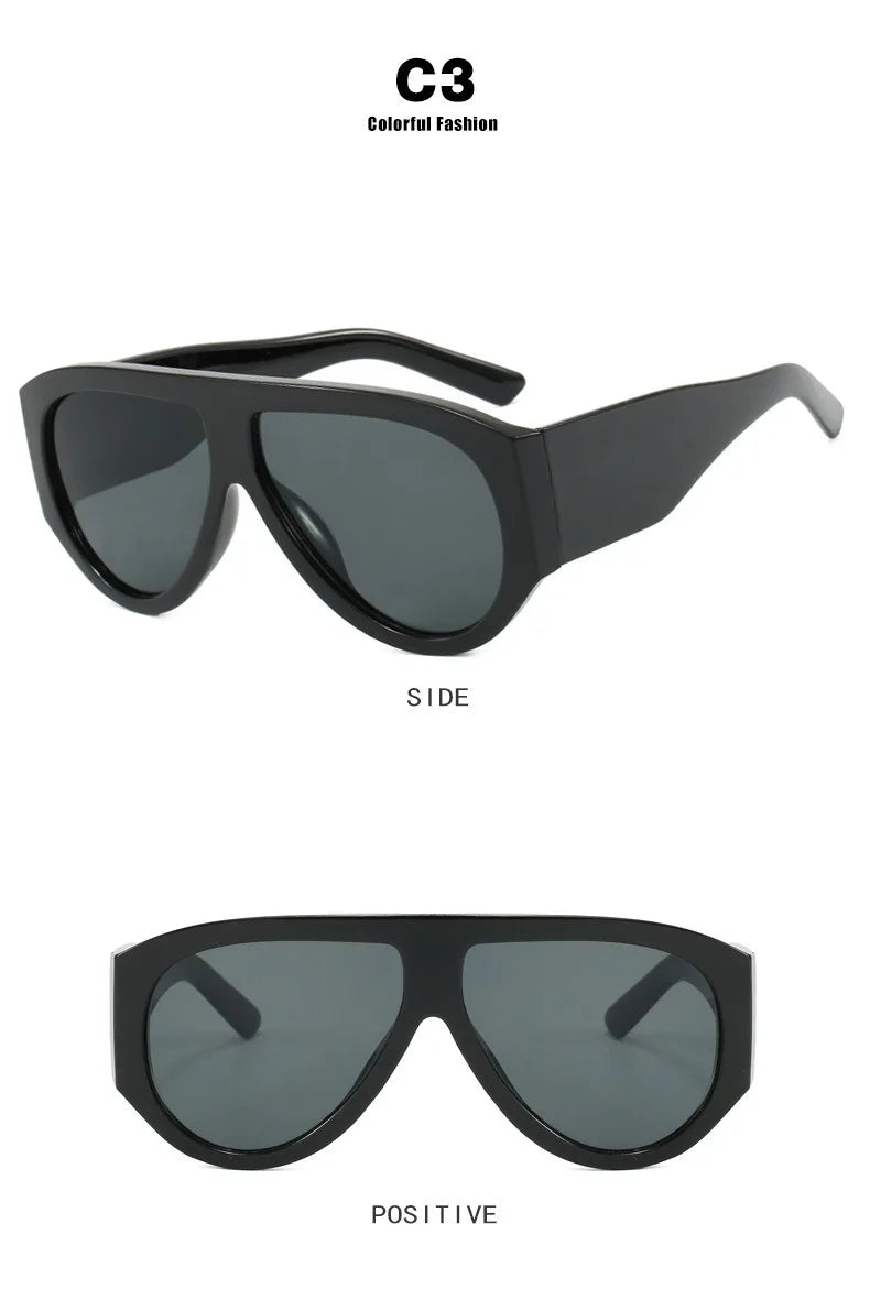 Fashion Oversized Hip Hop Sunglasses Men Women Shades Brand Designer Sun Glasses Trend Male Punk Eyewear Female UV400