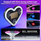 Solar-Powered Led Car Window Neon Lights - Heart-Shaped Rgb-Free Color-Changing Interior Wiring Free Atmosphere Light