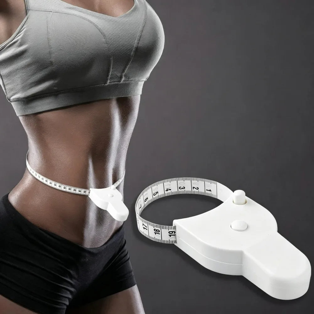 1Pc Portable Fitness Telescopic Health Tape Measure With Handle Torch Y-shaped Tape Measure Waist Circumference Tape Measure