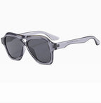Retro Double Beam Large Frame Sunglasses for Women New Retro Fashion Brand Square Sun Glasses Eyeglasses Men Lentes De Sol Mujer