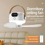 Rechargeable Ceiling Fan Light Energy Saving with Remote Control Hanging Fan Light 3 Gears Intelligent Electric Fan Night Lamp