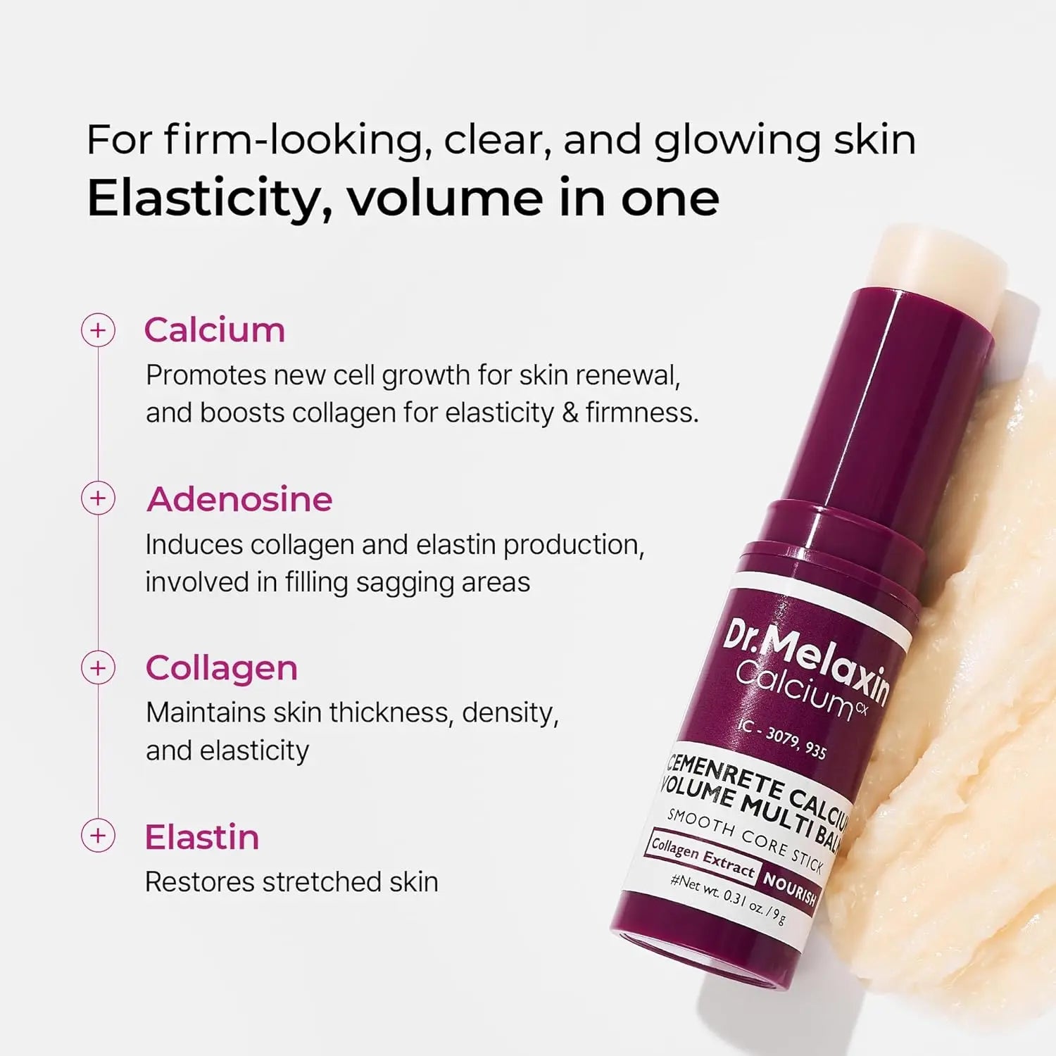 Dr.Melaxin Cactox & Calcium Multi Balm Pore Firming Duo with Cactus Cooling & Eye Care Stick for Visible Pore Refining and Skin