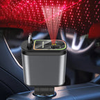 4 in 1 Retractable Car Charger 120W with USB C Lightning Cable Starlight in Auto Roof Fast Charging for IPhone Samsung Phones