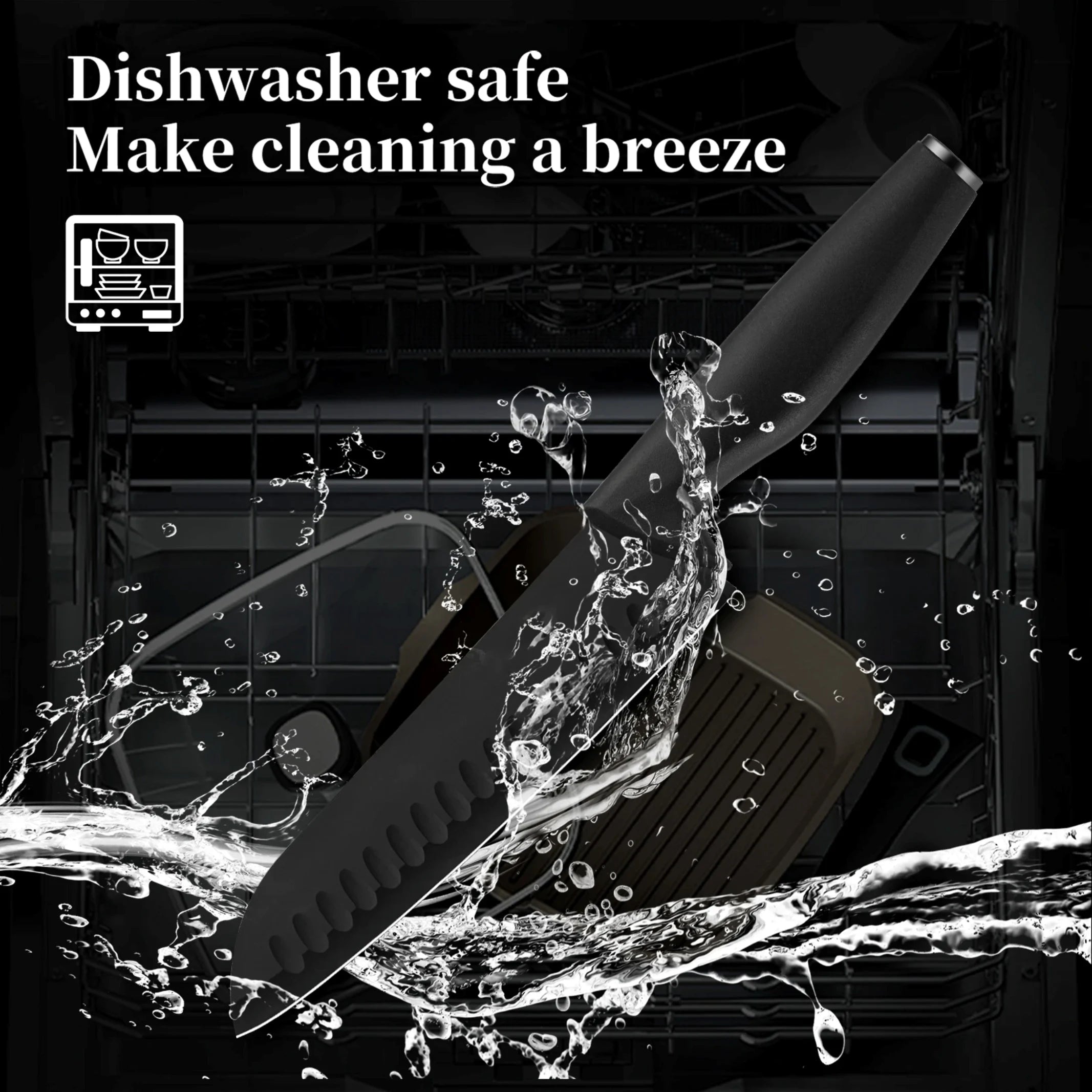 15 pieces kitchen stainless steel knife set, multi-purpose, ergonomic for long-term use without getting tired, all-round cutting